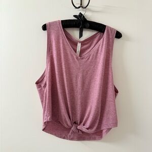 Lululemon Sleeveless Mauve Knot-Front Top